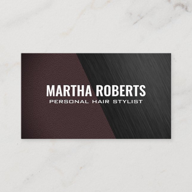 Simple Duo Tone Texture Business Card (Front)