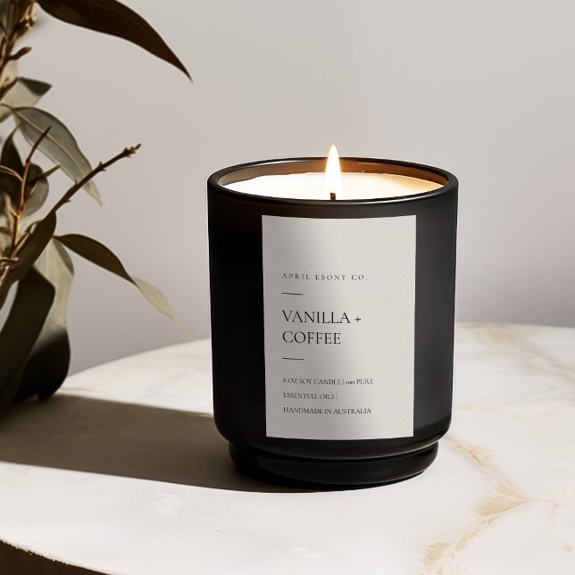 SIMPLE DUSKY EGG IVORY WHITE MINIMAL MODERN CANDLE FOOD LABEL (Creator Uploaded)