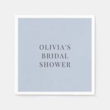 Simple Dusty Blue Bridal Shower