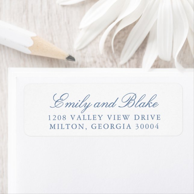 Simple Dusty Blue Classic Elegant Typography Label (Insitu)