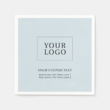 Simple Dusty Blue Custom Business Logo Promotional