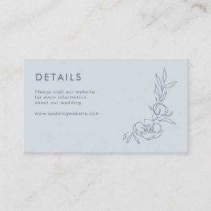 Simple Dusty Blue Detail Card