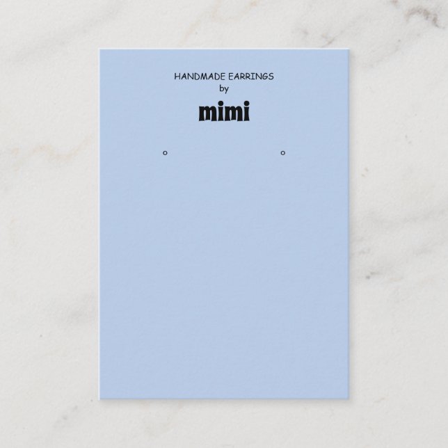 Simple Dusty Blue Earring Display  Business Card (Front)