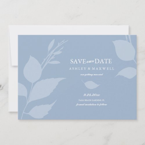 Simple Dusty Blue Photo Save The Date