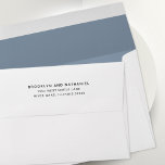 Simple Dusty Blue Return Address Lined Envelope<br><div class="desc">Simple solid color dusty blue lined envelope with a return address on the back flap. A variety of colors available for any celebration,  event or holiday.</div>