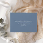 Simple Dusty Blue Script Wedding Envelope<br><div class="desc">Simple Dusty Blue Script Wedding Envelope - This simple dusty blue script wedding envelope adds an elegant finishing touch to your stationery suite. The refined typography and soft blue backdrop create a timeless look, perfect for modern or classic wedding themes. Designed to coordinate seamlessly with matching invitations and RSVP cards....</div>