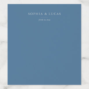 Simple Dusty Blue Wedding Envelope Liner