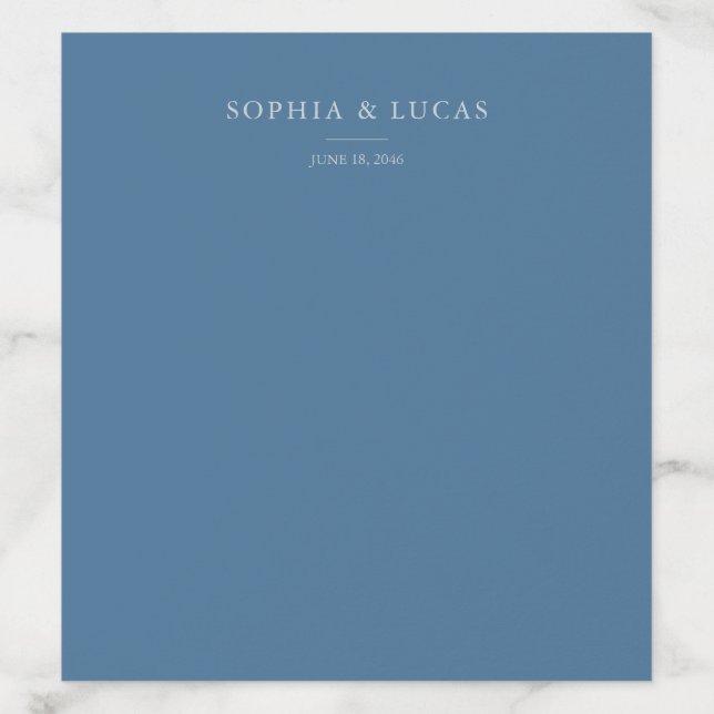 Simple Dusty Blue Wedding Envelope Liner (Design)