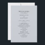 Simple Dusty Blue Wedding Program<br><div class="desc">Dusty Bue Wedding program.  Simple.</div>