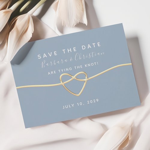 Simple Dusty Blue Wedding Save The Date