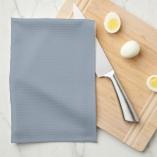 Simple dusty dove blue color kitchen towel