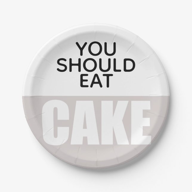 Simple Dusty Pink minimalist Wedding Cake Paper Plates (Front)