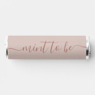 Simple Dusty Rose "Mint to Be" Favor Label
