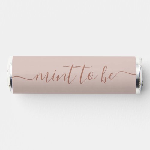Simple Dusty Rose Mint to Be Favor Label