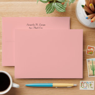 Simple Dusty Rose Wedding Invitation  Envelope