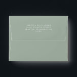 Simple Dusty Sage Green Return Address Note Card Envelope<br><div class="desc">Simple Dusty Sage Green Return Address Note Card Envelope</div>