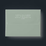 Simple Dusty Sage Green Return Address Note Card Envelope<br><div class="desc">Simple Dusty Sage Green Return Address Note Card Envelope</div>