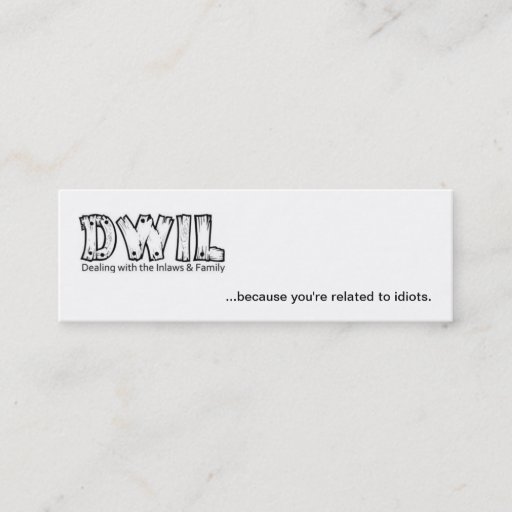 Customizable Simple DWIL card - Small Business Card