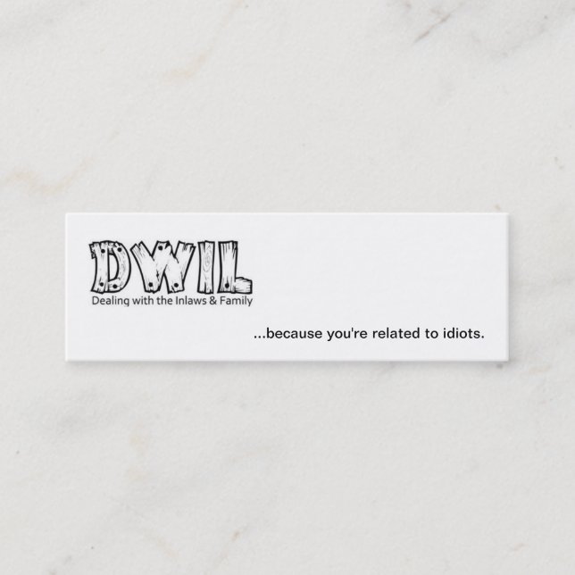 Simple DWIL card - Small (Front)