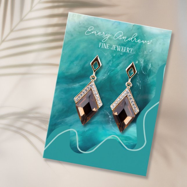 Simple  Earring Holder Designer Jewelry Display Business Card (Creator Uploaded)