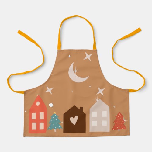 Simple Earth Tone Merry Christmas  Apron