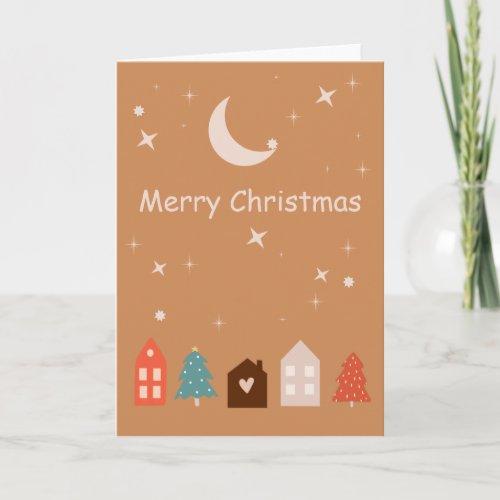Simple Earth Tone Merry Christmas  Card