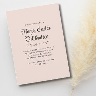 Simple Easter Brunch Celebration & Egg Hunt Party Invitation