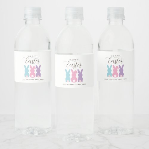 Simple Easter Bunny Personalized Water Bottle Label