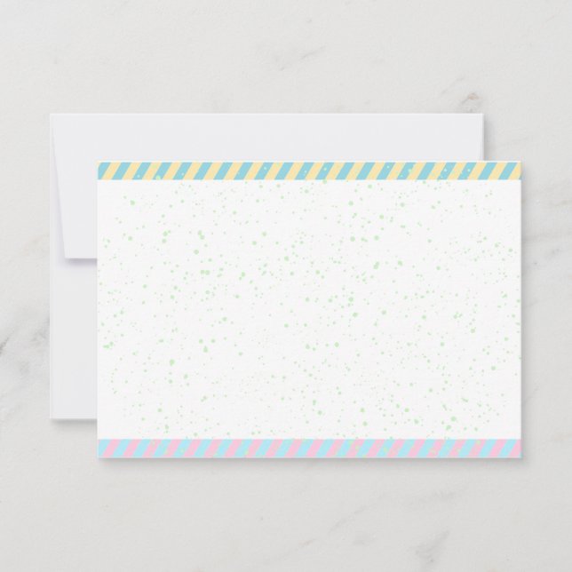 Simple Easter Paint Sprinkles Blank Note Card (Front)