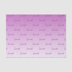 Simple Editable Name   Editable Any Color Ombre Tissue Paper