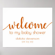 Simple Editable Welcome | Fall Orange Any Event Poster