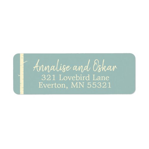 Simple Eggshell Blue Birch Address Labels