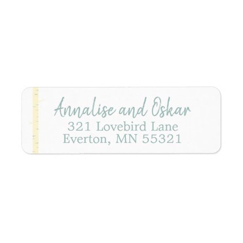 Simple Eggshell Blue Birch Address Labels