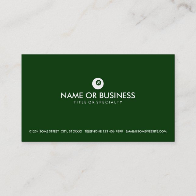 simple eightball business card (Front)