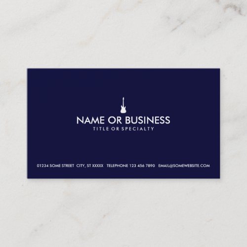 simple electric guitar business card