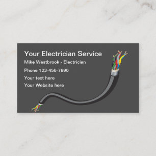 Simple Electrician Buisnes Card Template