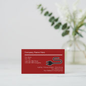 Simple Electrician Business Cards (Standing Front)