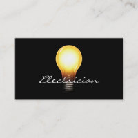 Simple Electrician Business Cards