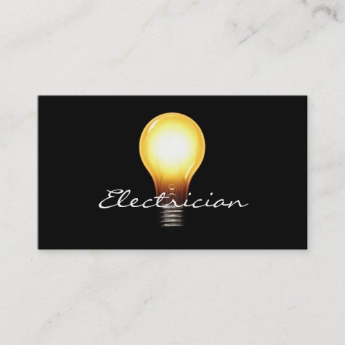 Simple Electrician Business Cards