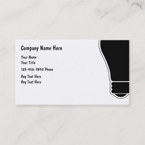 Simple Electrician Business Cards
