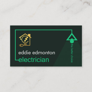 Simple Electrician Lamp Circuit Business Card