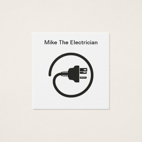 Simple Electrician Logo Template Business Cards