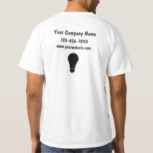 SImple Electrician Work Tshirts