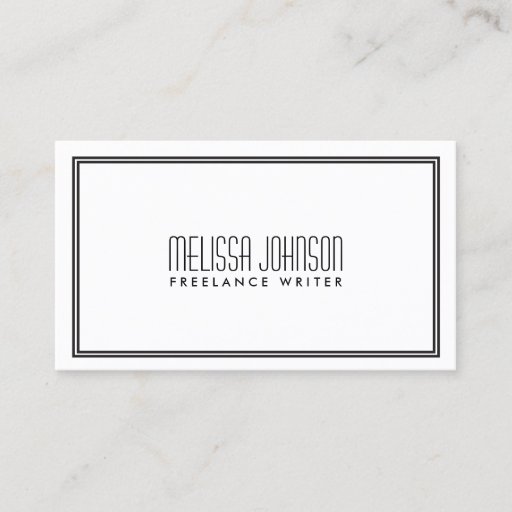 Customizable ELEGANT ART DECO STYLE in BLACK &amp; WHITE II Business Cards