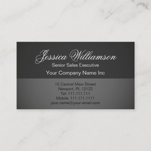 Customizable Simple Elegance Basic Gray Professional Business Card Template