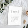 Simple elegance botanical greenery wedding RSVP card