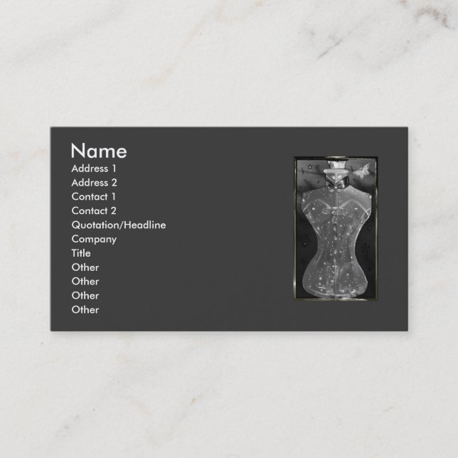 Simple Elegance! Business Card (Front)