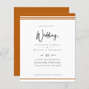 Simple Elegance Cinnamon Modern Budget Wedding