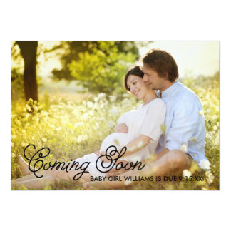 Simple Elegance Coming Soon Pregnancy Announcement