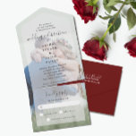 Simple Elegance Full-Photo Burgundy Red Wedding All In One Invitation<br><div class="desc">This all-in-one wedding design showcases your photo! Click the customize button for more flexibility in modifying the text. Variations of this design, different paper types, as well as coordinating products are available in our shop, zazzle.com/store/doodlelulu. Contact us if you need this design applied to a specific product to create your...</div>